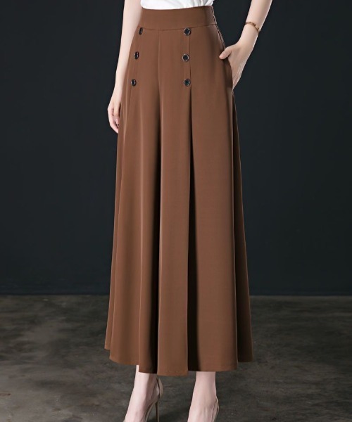 Per sist ence(パーシエンス)の「ハイウエストワイドパンツ(その他パンツ・レディース・モカ/ネイビー/ブラウン/ブラック・LARGE/MEDIUM)」の14枚目の写真