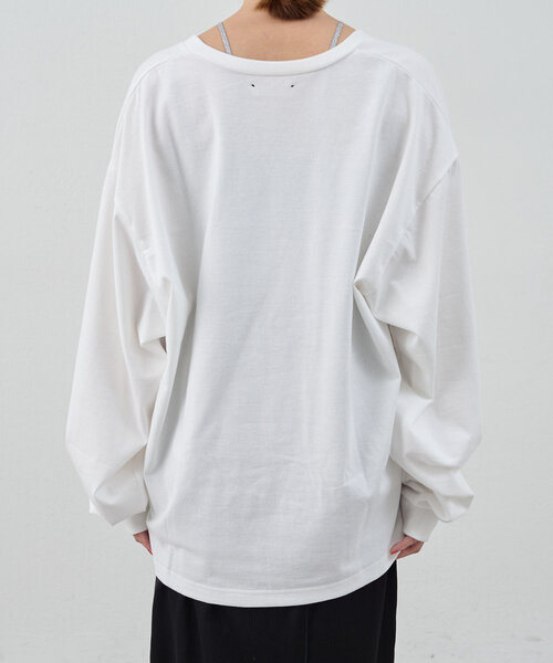 onit Vネック長袖Tシャツ ホワイト セール】【ONIT】ディープVネックカットソー（Tシャツ/カットソー