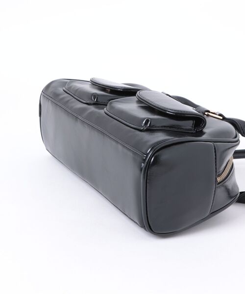 アタッチメント バケッタレザー ボストンバッグ ブラック 8（eight） ボストンバッグ ボストン バッグ PUレザー 2WAY : 8