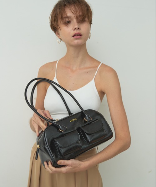 BARRETTA（バレッタ）の「アウトポケットボストンバッグ（ボストンバッグ・レディース・ブラウン/ブラック・FREE）」の15枚目の写真