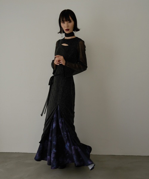 HARE ワンピース セール】【NARROW STYLE/WEB・一部店舗限定】カットアウトラメ