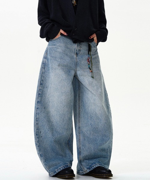 WESTBOY（ウエストボーイ）の「ルーズバギーデニムパンツ ワイドデニムパンツWO25S11PT06【WB ORIGINALS】（デニムパンツ・メンズ・ブルー・L/M/XL）」の7枚目の写真