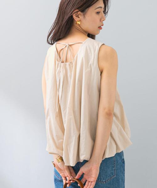 F by ROSSO(エフバイロッソ)の「F by ROSSO ノースリーブバルーンヘムブラウス(シャツ/ブラウス・レディース・ブラック/イエロー/ホワイト系その他・FREE)」の2枚目の写真