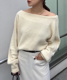 SHENERY | ファーウールオフショルニット(ニット/セーター)