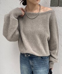 SHENERY | ファーウールオフショルニット(ニット/セーター)