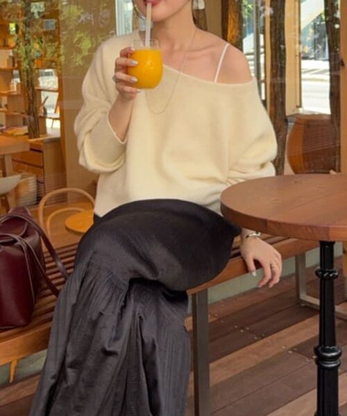 セール】ファーウールオフショルニット（ニット/セーター）｜SHENERY