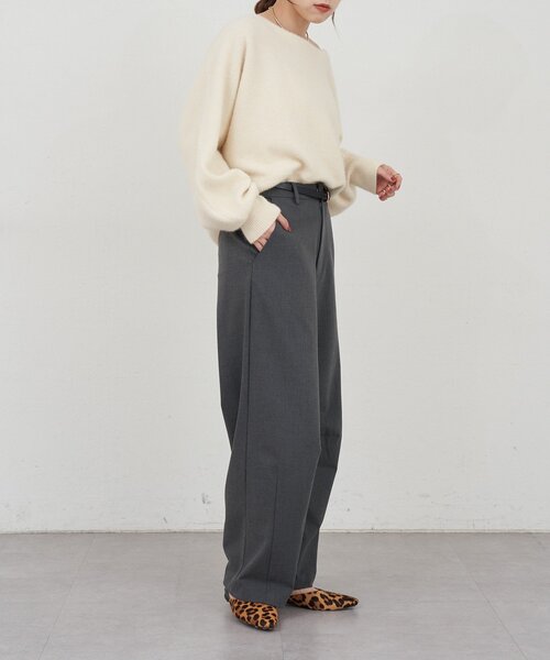 SHENERY（シーナリー）の「ファーウールオフショルニット（ニット/セーター・レディース・オフホワイト/モカ・FREE）」の9枚目の写真