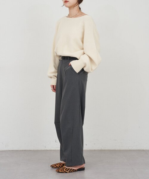 SHENERY（シーナリー）の「ファーウールオフショルニット（ニット/セーター・レディース・オフホワイト/モカ・FREE）」の11枚目の写真