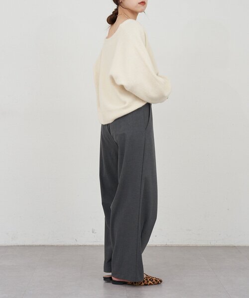 SHENERY（シーナリー）の「ファーウールオフショルニット（ニット/セーター・レディース・オフホワイト/モカ・FREE）」の14枚目の写真