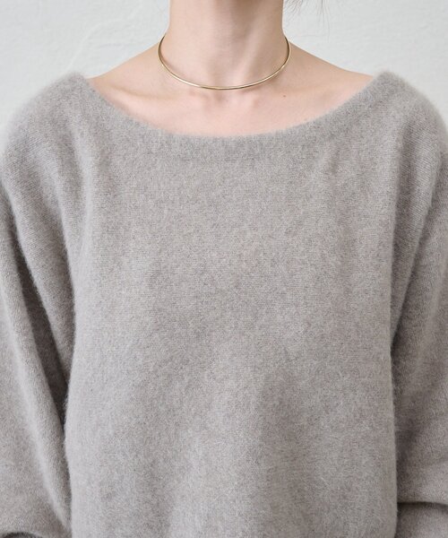 SHENERY（シーナリー）の「ファーウールオフショルニット（ニット/セーター・レディース・オフホワイト/モカ・FREE）」の21枚目の写真