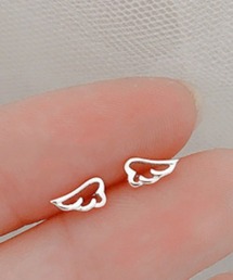 MASHIRO（マシロ）の「【MASHIRO】エンジェルウィングワンポイントペアピアス（MA/EK380）（ピアス（両耳用））」