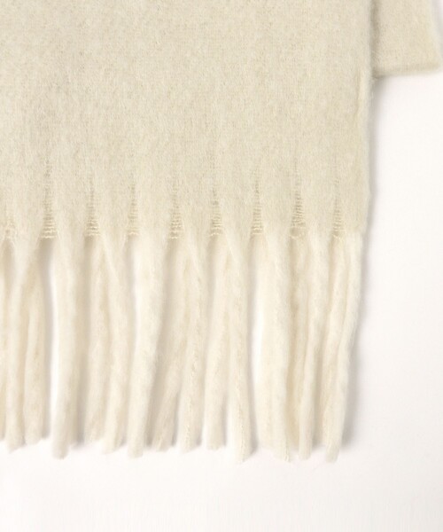 B:MING by BEAMS（ビーミングバイビームス）の「ブークレ ストール（ストール/ショール・レディース・サックスブルー/ホワイト系その他5/オレンジ・ONE SIZE）」の6枚目の写真