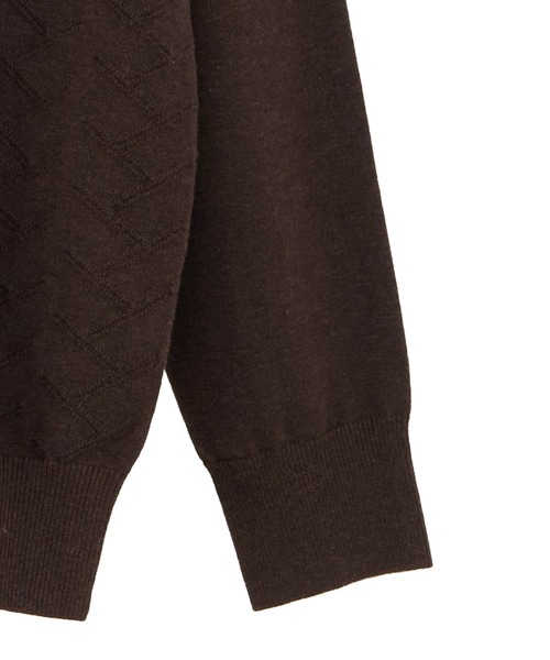 MEN'S BIGI（メンズビギ）の「【ACTIVE TAILOR/アクティブテイラー】12Gジャカードモックネックニット（ニット/セーター・メンズ・ブルー/ブラウン/ホワイト/ブラック/カーキ・01/03/02）」の7枚目の写真