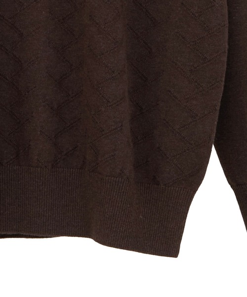MEN'S BIGI（メンズビギ）の「【ACTIVE TAILOR/アクティブテイラー】12Gジャカードモックネックニット（ニット/セーター・メンズ・ブルー/ブラウン/ホワイト/ブラック/カーキ・01/03/02）」の8枚目の写真