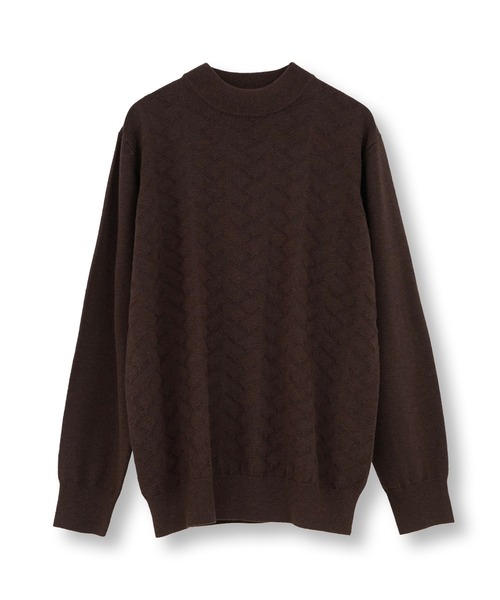 MEN'S BIGI（メンズビギ）の「【ACTIVE TAILOR/アクティブテイラー】12Gジャカードモックネックニット（ニット/セーター・メンズ・ブルー/ブラウン/ホワイト/ブラック/カーキ・01/03/02）」の17枚目の写真