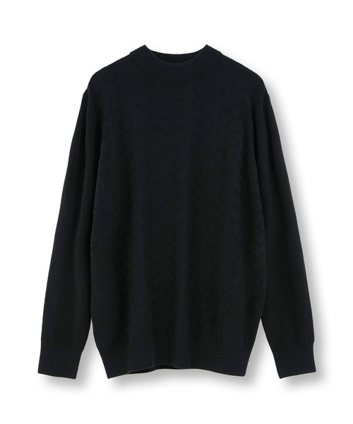 MEN'S BIGI（メンズビギ）の「【ACTIVE TAILOR/アクティブテイラー】12Gジャカードモックネックニット（ニット/セーター・メンズ・ブルー/ブラウン/ホワイト/ブラック/カーキ・01/03/02）」の20枚目の写真