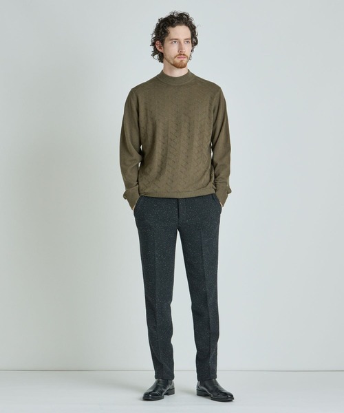 MEN'S BIGI（メンズビギ）の「【ACTIVE TAILOR/アクティブテイラー】12Gジャカードモックネックニット（ニット/セーター・メンズ・ブルー/ブラウン/ホワイト/ブラック/カーキ・01/03/02）」の16枚目の写真