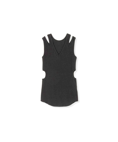 THINGS THAT MATTER(シングス ザット マター)の「NOTCH DESIGN 2-WAY SLEEVELESS TOPS / ノッチデザイン2ウェイスリーブレストップス(タンクトップ・レディース・ボルドー/ホワイト/ブラック・FREE)」の14枚目の写真