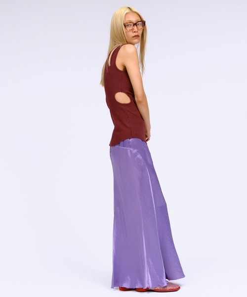 THINGS THAT MATTER(シングス ザット マター)の「NOTCH DESIGN 2-WAY SLEEVELESS TOPS / ノッチデザイン2ウェイスリーブレストップス(タンクトップ・レディース・ボルドー/ホワイト/ブラック・FREE)」の11枚目の写真