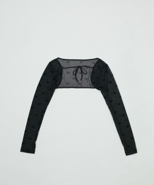 mline（エムライン）の「[mline]チュールボレロ（Tシャツ/カットソー・レディース・ブラック/ブラウン・FREE）」の9枚目の写真