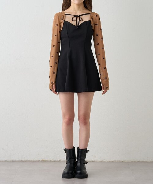 mline（エムライン）の「[mline]チュールボレロ（Tシャツ/カットソー・レディース・ブラック/ブラウン・FREE）」の10枚目の写真