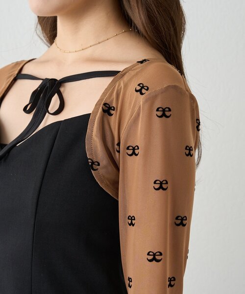 mline（エムライン）の「[mline]チュールボレロ（Tシャツ/カットソー・レディース・ブラック/ブラウン・FREE）」の14枚目の写真