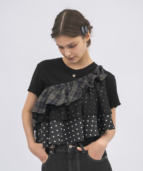 idem（イデム）の「many ways multi wrap skirt / マルチウェイ巻きスカート（スカート・レディース・ブラック/アイボリー・FREE）」の7枚目の写真