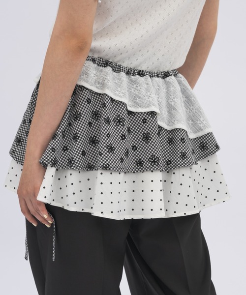 idem（イデム）の「many ways multi wrap skirt / マルチウェイ巻きスカート（スカート・レディース・ブラック/アイボリー・FREE）」の14枚目の写真