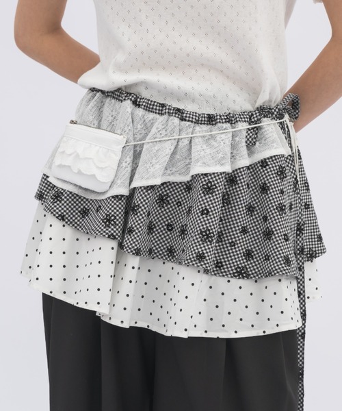 idem（イデム）の「many ways multi wrap skirt / マルチウェイ巻きスカート（スカート・レディース・ブラック/アイボリー・FREE）」の15枚目の写真