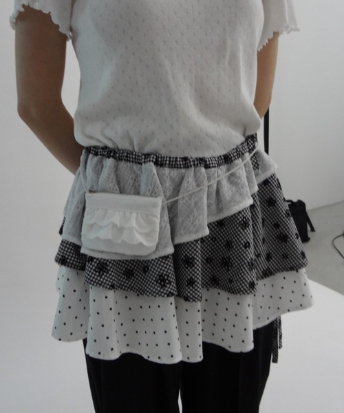 idem（イデム）の「many ways multi wrap skirt / マルチウェイ巻きスカート（スカート・レディース・ブラック/アイボリー・FREE）」の22枚目の写真