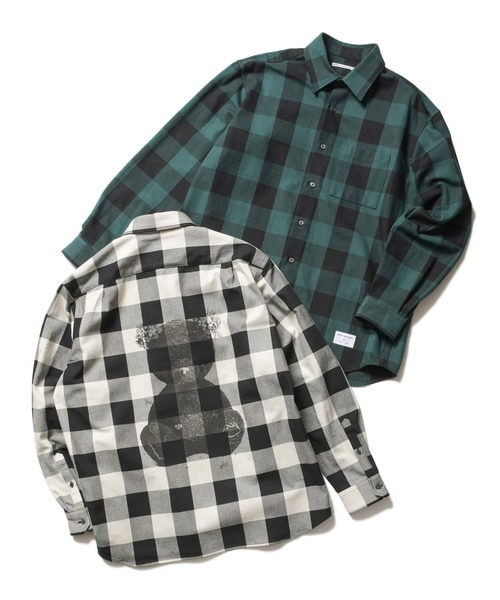 uniform experiment（ユニフォームエクスペリメント）の「YUNI YOSHIDA: MUD DOLL SHIRT（シャツ/ブラウス・メンズ・グリーン/ホワイト・1/2/3/4）」の16枚目の写真