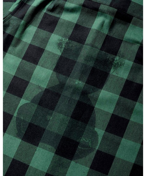 uniform experiment（ユニフォームエクスペリメント）の「YUNI YOSHIDA: MUD DOLL SHIRT（シャツ/ブラウス・メンズ・グリーン/ホワイト・1/2/3/4）」の5枚目の写真