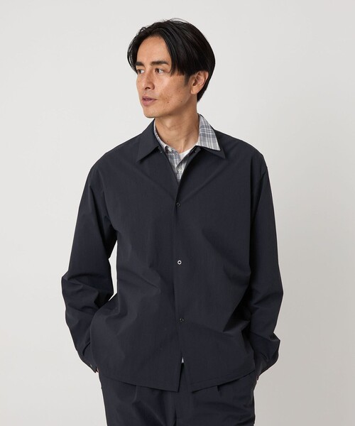 BEAUTY&YOUTH UNITED ARROWS（ビューティーアンドユースユナイテッドアローズ）の「360°MASTER リングドット シャツアウター セットアップ対応 ストレッチ ウォッシャブル（シャツ/ブラウス・メンズ・モカ/ネイビー/ブラック・S/M/L/XL）」の20枚目の写真