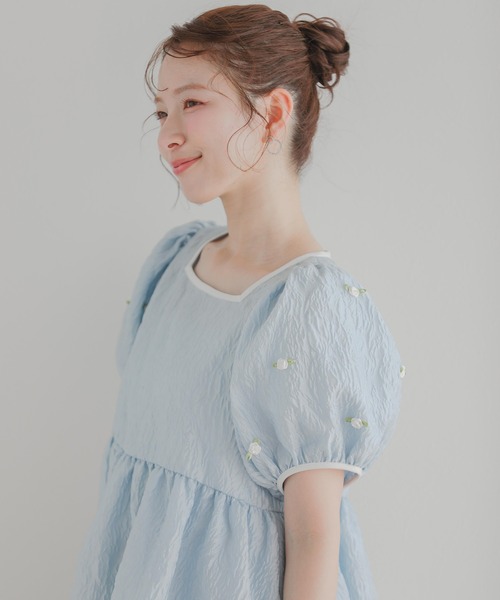 Fit more(フィットモア)の「ローズモチーフジャガードペプラムトップス(その他トップス・レディース・ピンク/ホワイト/ブルー・FREE)」の20枚目の写真