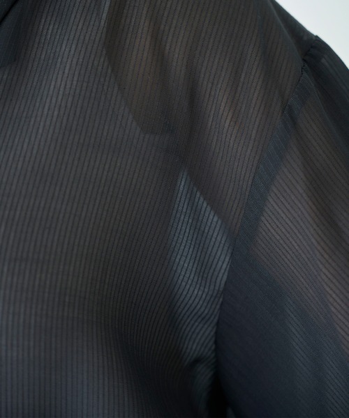 mil(ミル)の「袖シャーリングシャツ 【ストライプ/無地】 【587139】(シャツ/ブラウス・レディース・ブラック/ライトベージュ/ブラウン・ONE SIZE)」の11枚目の写真