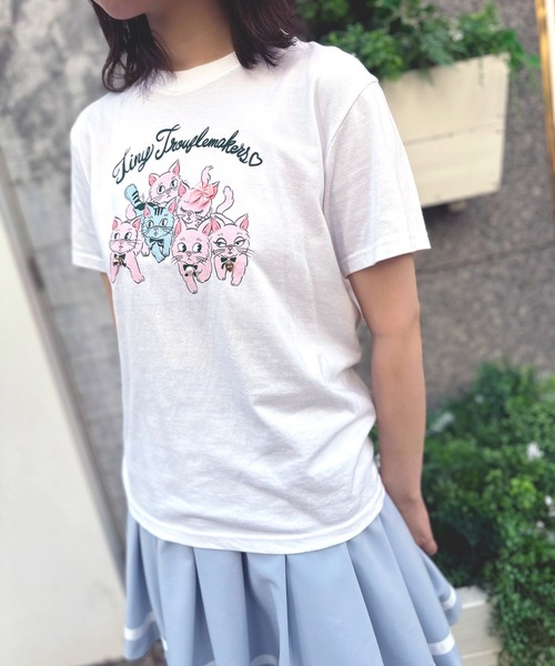 MILK(ミルク)の「Six Cat Tシャツ(Tシャツ/カットソー・レディース・B/C/A・S/M)」の2枚目の写真