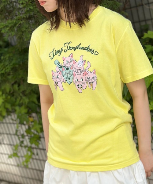 MILK(ミルク)の「Six Cat Tシャツ(Tシャツ/カットソー・レディース・B/C/A・S/M)」の1枚目の写真
