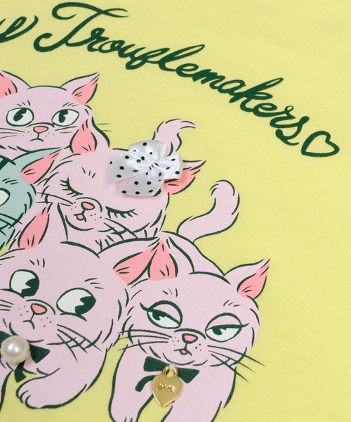 MILK(ミルク)の「Six Cat Tシャツ(Tシャツ/カットソー・レディース・B/C/A・S/M)」の4枚目の写真