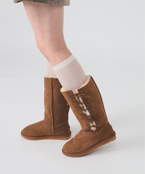 Ray BEAMS(レイビームス)の「【WEB限定】EMU / Platinum Hi Lace(ブーツ・レディース・ブラウン・23/24/25)」の1枚目の写真