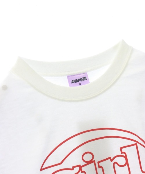 ANAP GiRL(アナップガール)の「ロゴ クロップドTシャツ(Tシャツ/カットソー・キッズ・ラベンダー/ネイビー/ホワイト・XS/S/M)」の22枚目の写真
