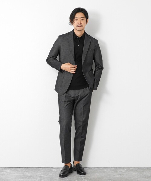 NOLLEY’S（ノーリーズ）の「《ビジカジ/セットアップ対応》【ALBINI】《吸水速乾》綾ジャージーイージーPT 25AW（その他パンツ・メンズ・ネイビー/ブラック・S/M/L/XL）」の15枚目の写真