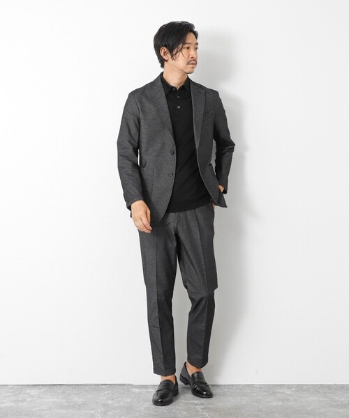 NOLLEY’S（ノーリーズ）の「《ビジカジ/セットアップ対応》【ALBINI】《吸水速乾》綾ジャージーイージーPT 25AW（その他パンツ・メンズ・ネイビー/ブラック・S/M/L/XL）」の14枚目の写真