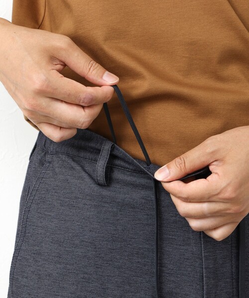 NOLLEY’S（ノーリーズ）の「《ビジカジ/セットアップ対応》【ALBINI】《吸水速乾》綾ジャージーイージーPT 25AW（その他パンツ・メンズ・ネイビー/ブラック・S/M/L/XL）」の5枚目の写真