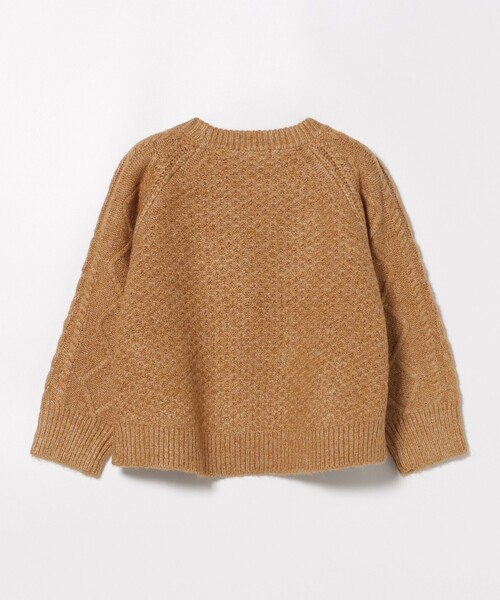 BEAMS mini（ビームスミニ）の「フラワー ケーブルニット プルオーバー 2025FW（90～140cm）（ニット/セーター・キッズ・ブラウン系その他3/ホワイト系その他5・90/110/130/100/120/140）」の15枚目の写真