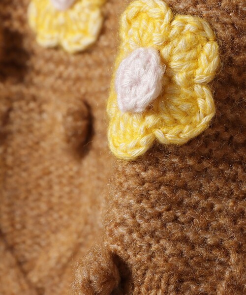 BEAMS mini（ビームスミニ）の「フラワー ケーブルニット プルオーバー 2025FW（90～140cm）（ニット/セーター・キッズ・ブラウン系その他3/ホワイト系その他5・90/110/130/100/120/140）」の16枚目の写真