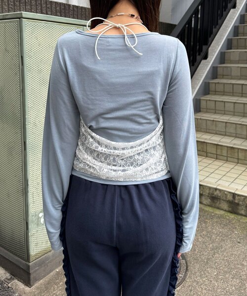 CIAOPANIC（チャオパニック）の「レースビスチェレイヤード風トップス