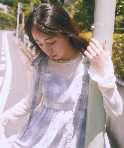 earth music&ecology（アースミュージックアンドエコロジー）の「フロッキードットメロープルオーバー（Tシャツ/カットソー・レディース・アイボリー/ライトベージュ/ブラック・FREE）」の18枚目の写真