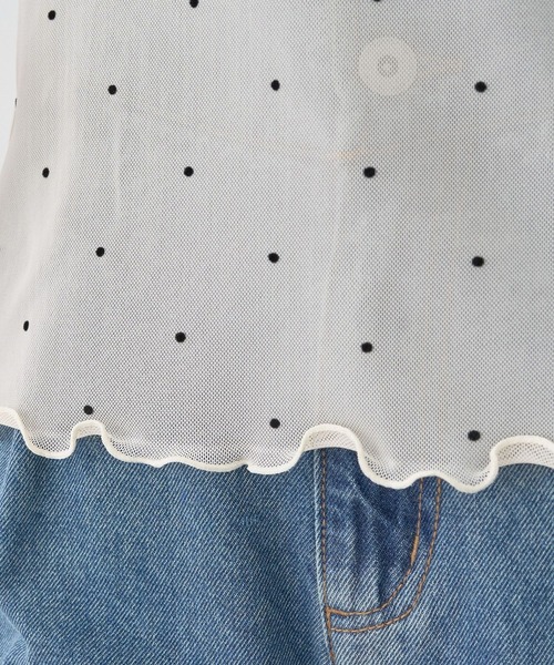 earth music&ecology（アースミュージックアンドエコロジー）の「フロッキードットメロープルオーバー（Tシャツ/カットソー・レディース・アイボリー/ライトベージュ/ブラック・FREE）」の17枚目の写真