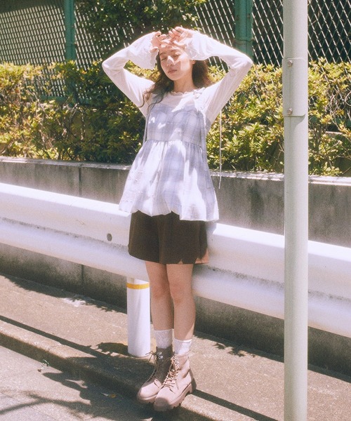 earth music&ecology（アースミュージックアンドエコロジー）の「フロッキードットメロープルオーバー（Tシャツ/カットソー・レディース・アイボリー/ライトベージュ/ブラック・FREE）」の21枚目の写真