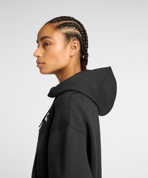 NEW BALANCE(ニューバランス)の「Linear Heritage フリースフルジップ(パーカー・レディース・ブラック/ライトベージュ・SMALL/LARGE/X-LARGE/MEDIUM)」の7枚目の写真
